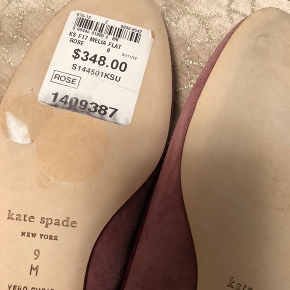 Hold! Kate Spade Melia pink suede ballet flat  9 - Picture 4 of 16